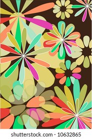 retro floral pattern