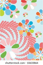 retro floral pattern