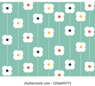 retro floral pattern