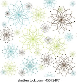 Retro floral pattern background