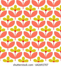 Retro floral pattern design