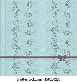 retro floral pattern with flowers  - tiles seamlessly