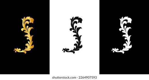 Retro Floral Pattern Vintage Baroque Victorian Frame Border Flower Ornament Leaf Decorative Tattoo Design Lace Black White Japanese Filigree Gold Royal