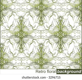 retro floral pattern,abstract vector illustration