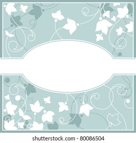 retro floral postcard