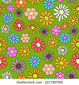 retro floral print. ditsy flowers seamless pattern in vintage style. good for fabric, textile, fashion, dress, wallpaper.