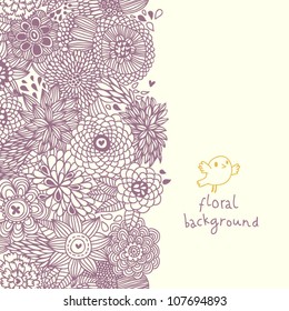 Retro floral seamless background
