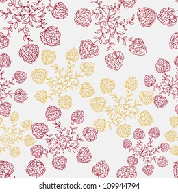 Retro floral seamless background