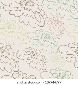 Retro floral seamless background