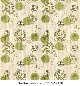Retro floral seamless background