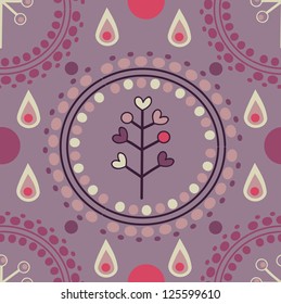 Retro floral seamless background