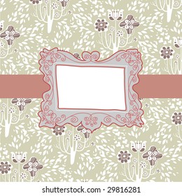 Fondo retro floral sin soldadura