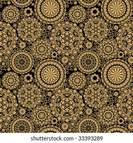 Retro floral seamless background