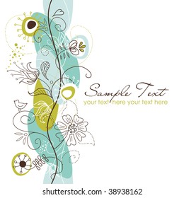 Retro floral seamless background