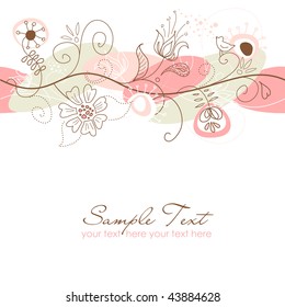   Retro floral seamless background