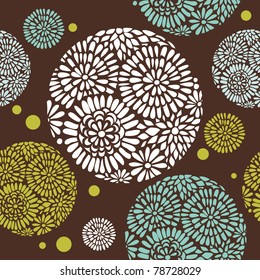 Retro floral seamless background