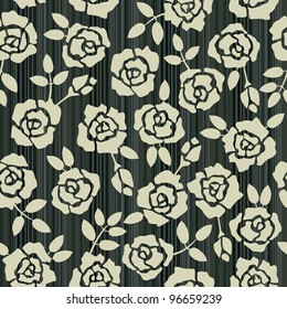 Retro floral seamless background with roses
