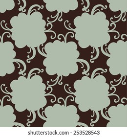 Retro floral seamless background. Seamless vector.