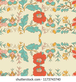 Retro floral seamless pattern