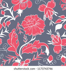 Retro floral seamless pattern