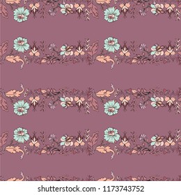 Retro floral seamless pattern