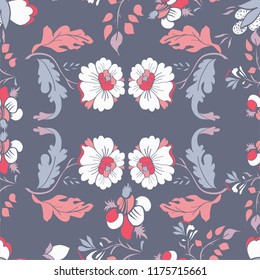 Retro floral seamless pattern