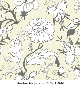 Retro floral seamless pattern