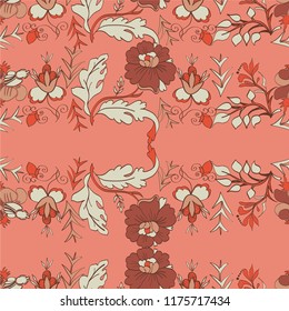 Retro floral seamless pattern