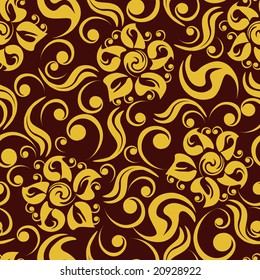 Retro floral seamless pattern