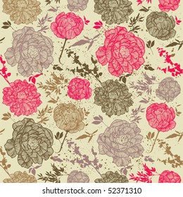 retro floral seamless pattern