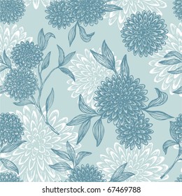 Retro floral seamless pattern