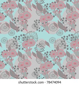 retro floral seamless pattern