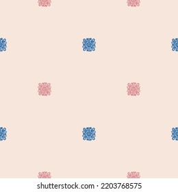 Retro floral seamless pattern. 70s style wildflower garden wallpaper. Earthy decorative botanical blossom tile. 