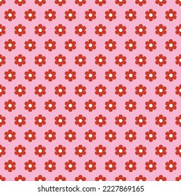 retro floral seamless pattern, groovy 60s, 70s digital paper, hippie background