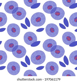 Retro floral seamless pattern. Mid-century modern 