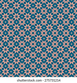 Retro floral seamless pattern. Vector background