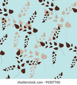 Retro floral seamless vector