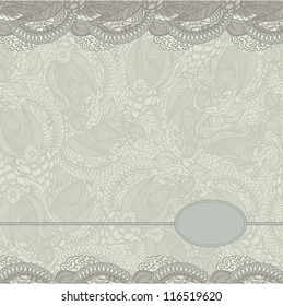 Retro floral template