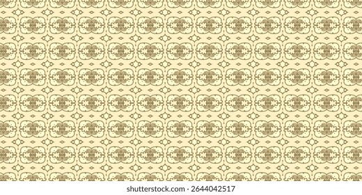 Retro florale Fliesenmuster in Beige- und Brauntönen, die Schaffung eines nahtlosen, Vintage-Tapeten-Effekt perfekt für Hintergründe, Stoffe oder dekorative Projekte.
