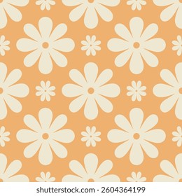 Retro floral tile pattern. Vector illustration pattern background.