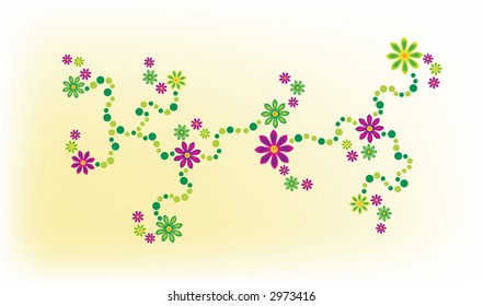 retro floral vector backgorund