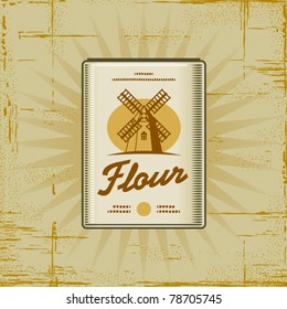 Retro Flour Pack. Vector