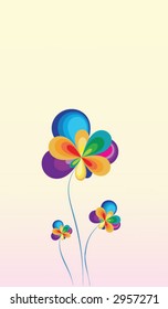 retro flower