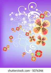 retro flower