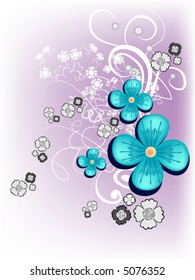 retro flower