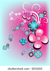 retro flower