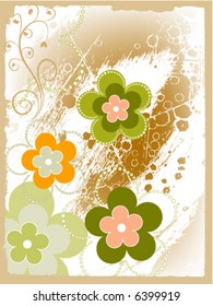 retro flower