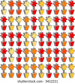 Retro Flower 3D Background