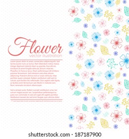 retro flower background concept. Vector illustration