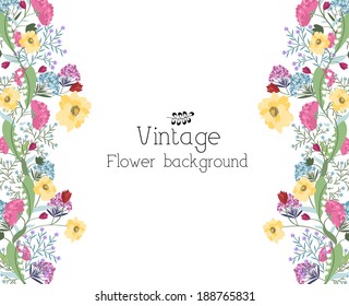 retro flower background concept. Vector illustration